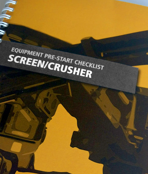 Screen Crusher Plant Pre Start Checklist Books Pertrain Pty Limited