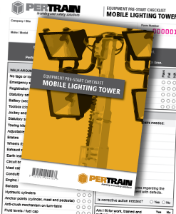 Mobile Lighting Tower Pre-Start cover