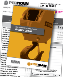 Gantry Crane Pre-Start cover