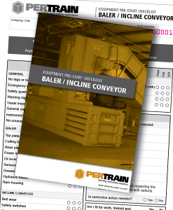 Baler Incline Conveyor Pre-Start cover