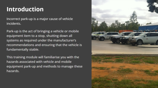 Mobile Equipment Park-up eLearning Module - Image 4