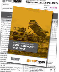 Alternative view of Dump / Articulated Haul Truck Pre-Start Checklist Books