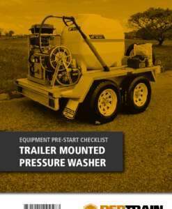 Mobile Trailer Pressure Washer Pre-Start Checklist Book